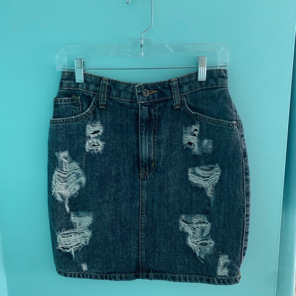 LF High Waist Denim Skirt